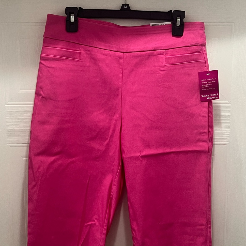 Kim Rogers Tummy Control Bright Pink Stretch Skimmer. Size 10 NWT